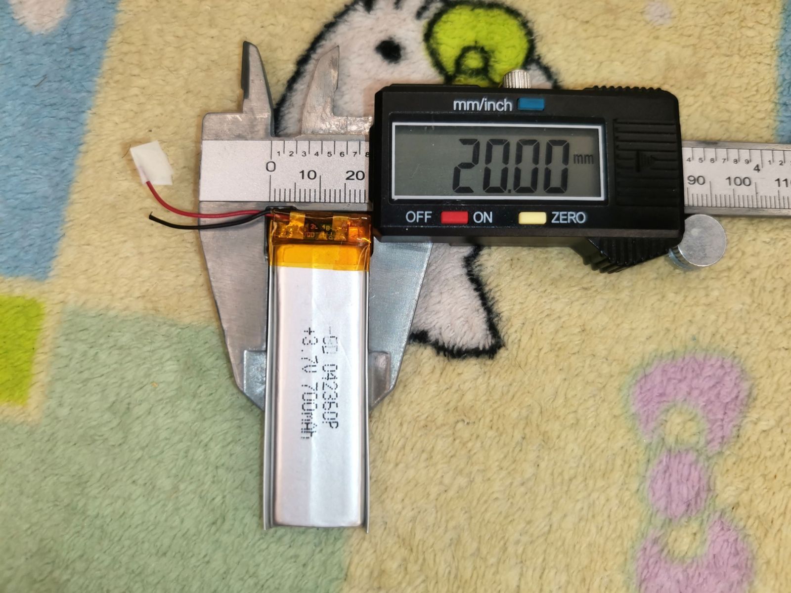 Аккумулятор литий-ионный 700mAh 3.7v 62-20-4.47мм для блютуз гарнитур