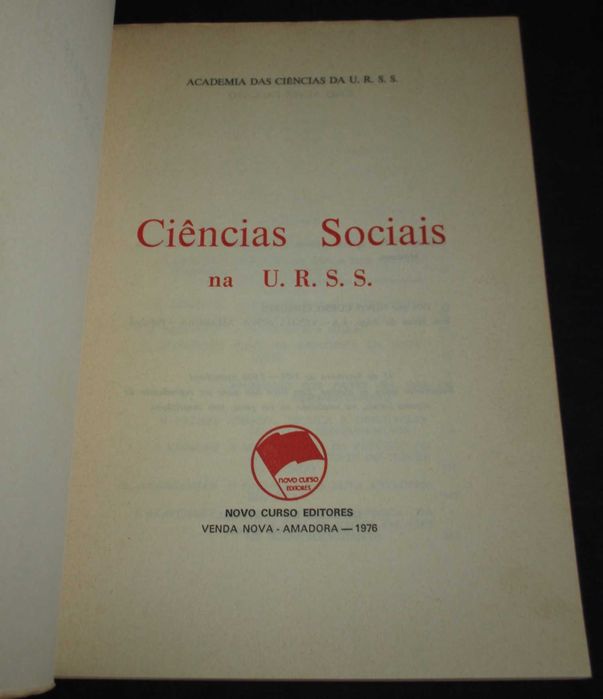 Livro Ciências Sociais na U.R.S.S Academia de Ciências na URSS