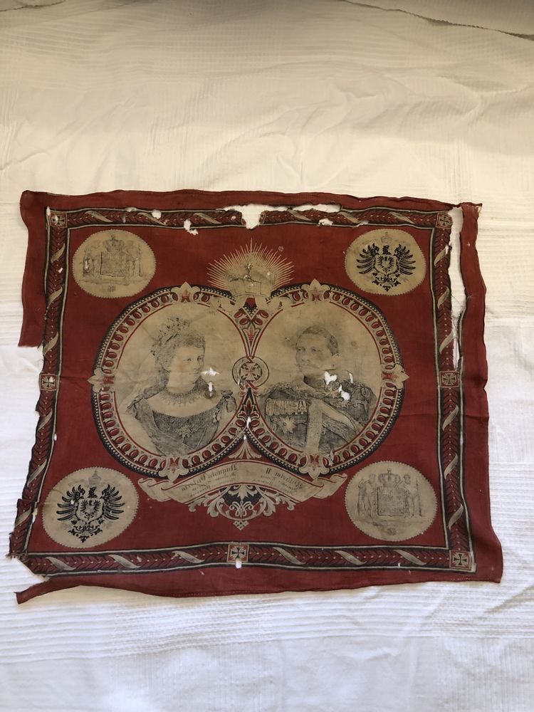 Kaiser Wilhelm II chusta pamiątkowa rarytas