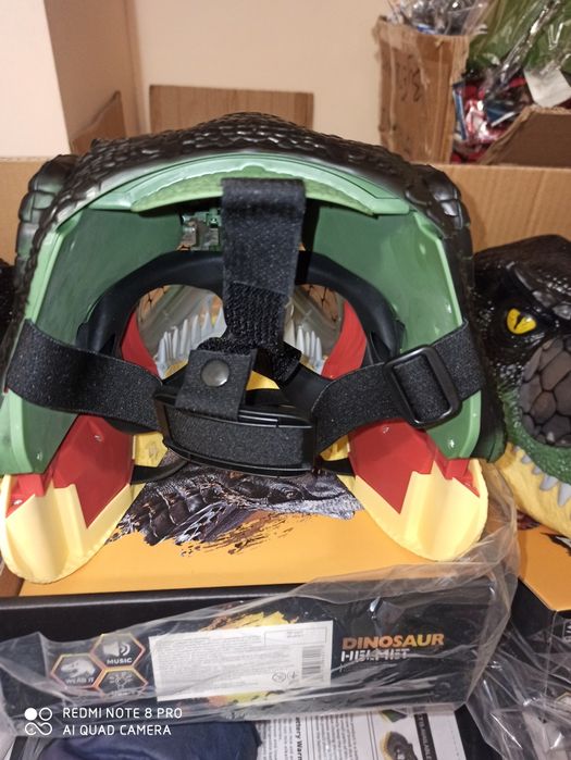 Маска голова динозавра раптора звук гарчання підсвічування динозавр