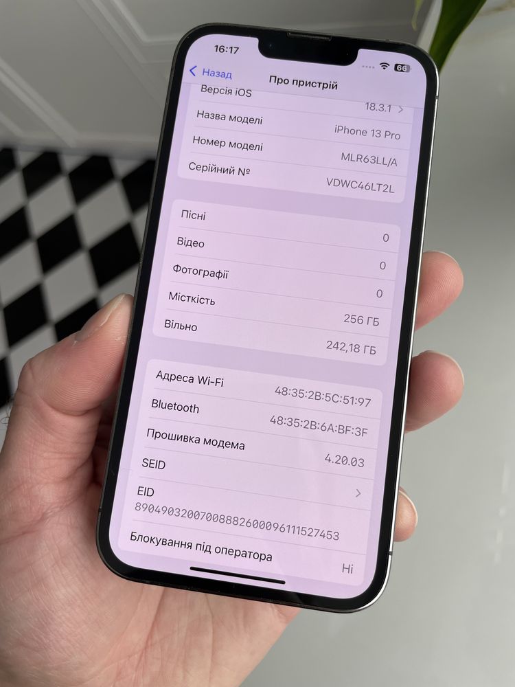 Apple iPhone 13 Pro Graphite 256 Gb Never Lock
