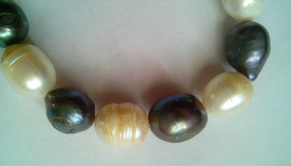 Perły naturalne duże bransoletka