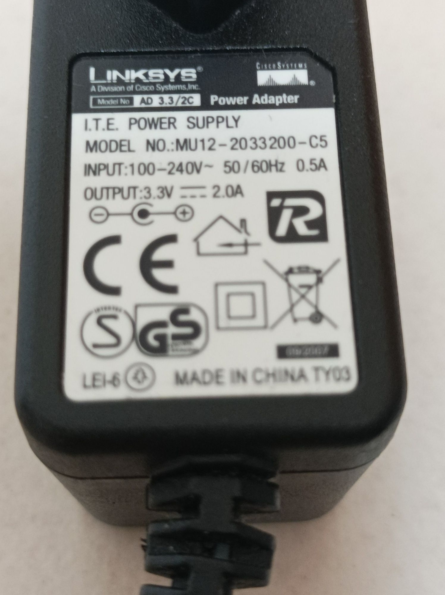 Transformador Linksys - MU12-203.3200-C5