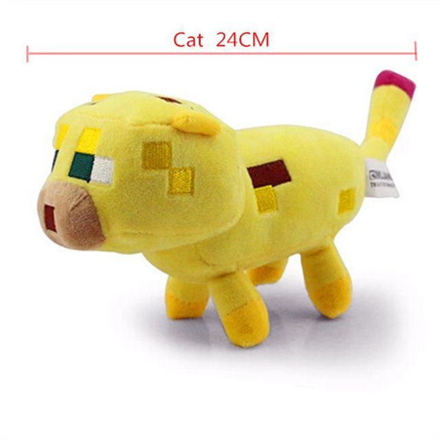 Игрушка MineCraft майнкрафт оцелот 24 или 45 см. желтый кот ягуар