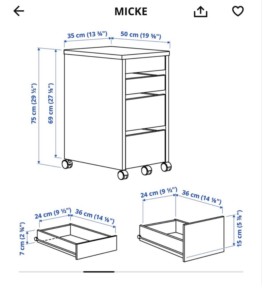 Gavetas Ikea Micke