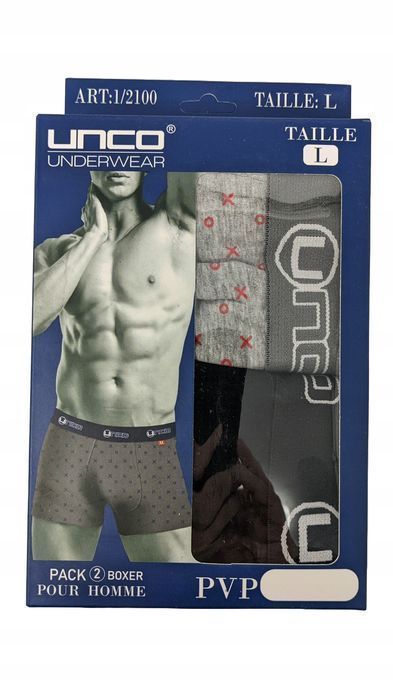 Majtki Bokserki Unco Underwear 2-Pak Bawełna R. L (84 Cm)
