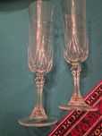 7 flutes vidro italiano, semi novos