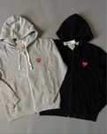 Зип худи Comme des  garcons Сіра та чорна розміра S - XL