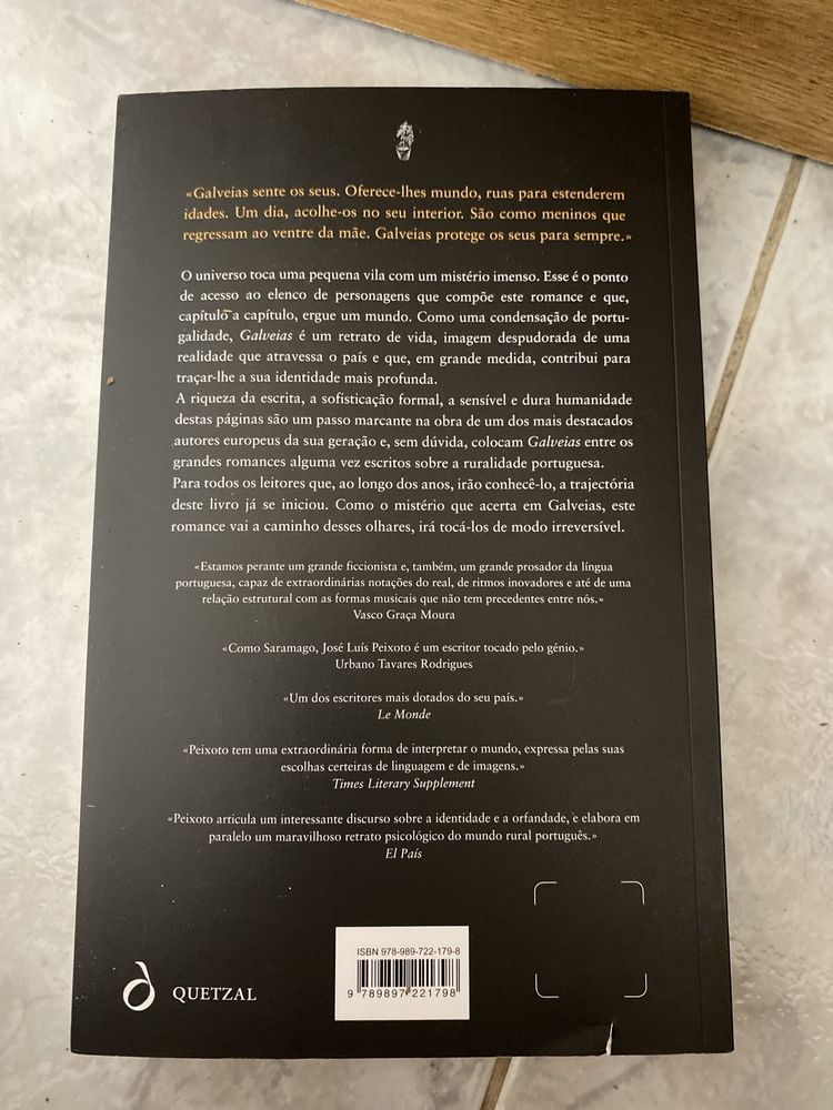 Livro “Galveias” de José Luís Peixoto