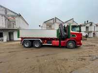 Scania R 124 GB 420  Scania Wywrotka + HDS HIAB 17 m (pilot)+ PŁUG