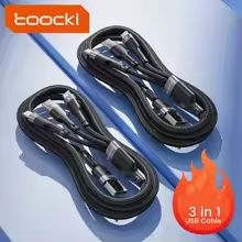 Кабель для зарядки Toocki 3в1. 6A,100W. 1.2м