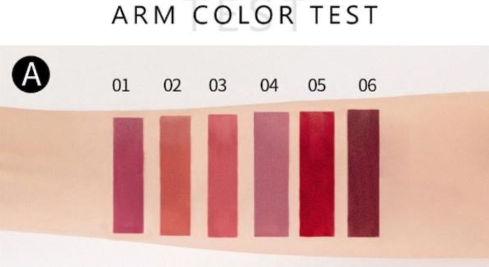 набір 6 рідких матових помад Handaiyan Matte Liquid Lipstick