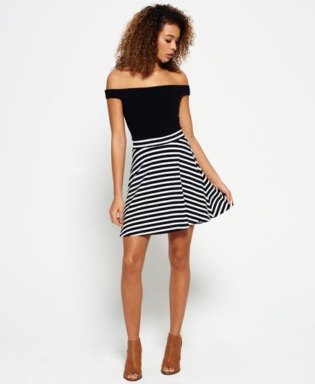 Spódnica damska SuperDry Mono Stripe Harbour Rydell M 38