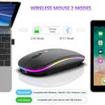 Rato Óptico USB Bluetooth / 2.4GHz Wireless Sem Fios Gaming Ergonómico