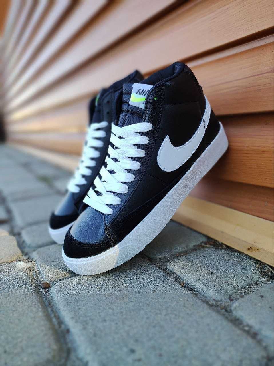 Чоловічі кросівки Nike Blazer чорний з білим 6008 ЗНИЖКА