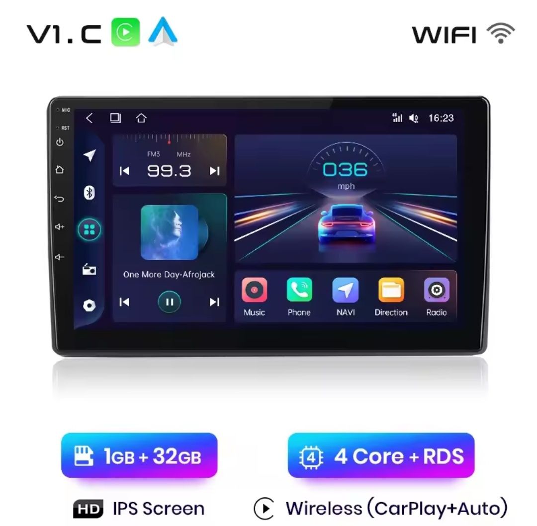 Rádio 9" Volkswagen Bora 2005-06 Carplay GPS wifi Bluetooth NOVO