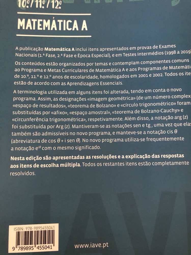 Livro Matematica A 10/11/12
