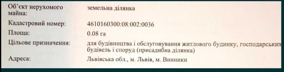 Електрифікована земел. ділянка Львів-Винники (терм.)для буд-ва і обсл