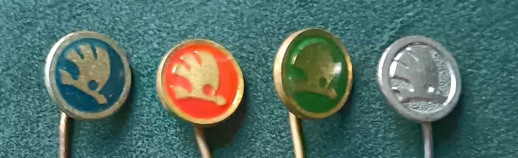 Skoda odznaki przypinki 4 sztuki