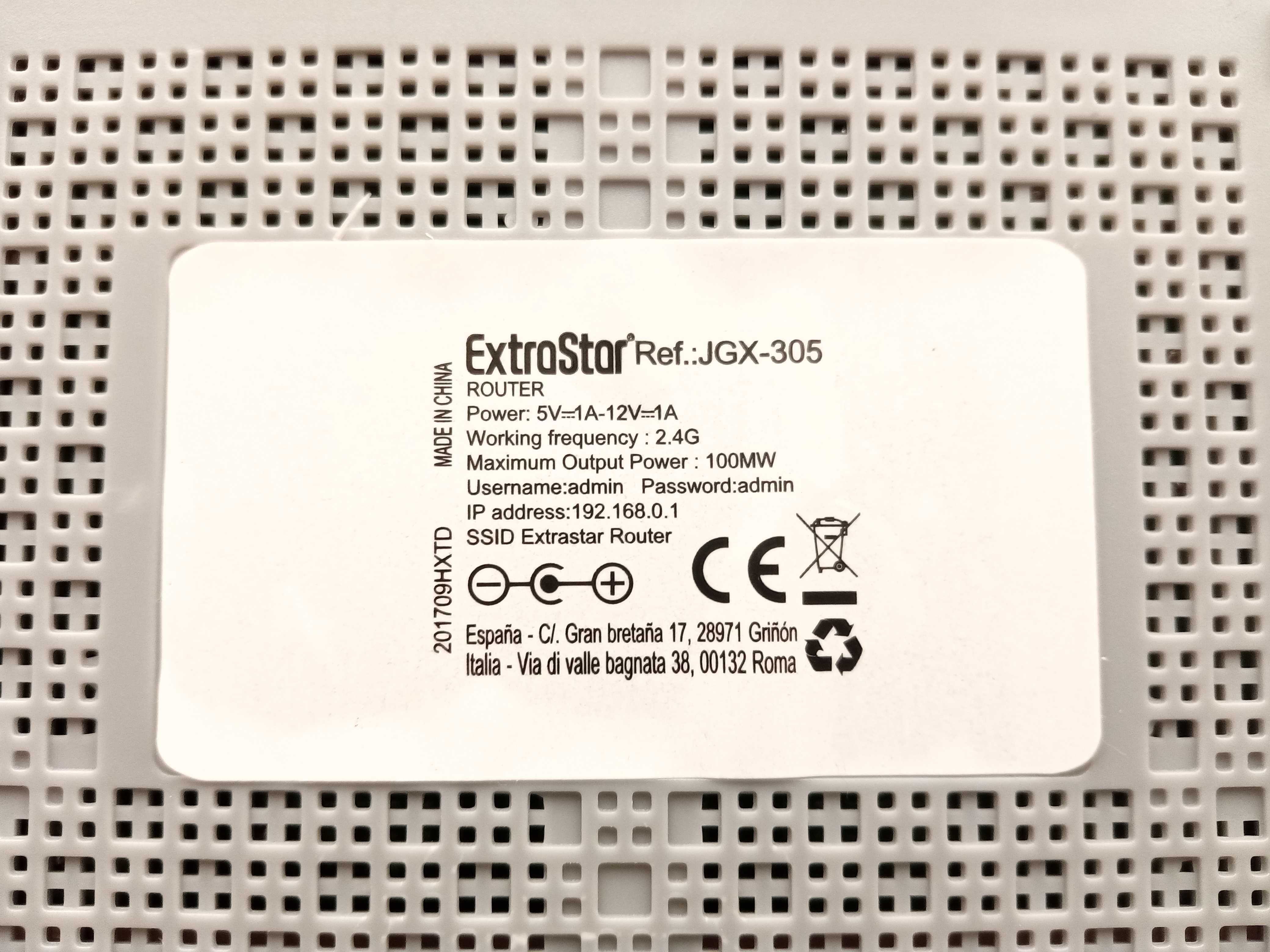 Router WIFI Extrastar