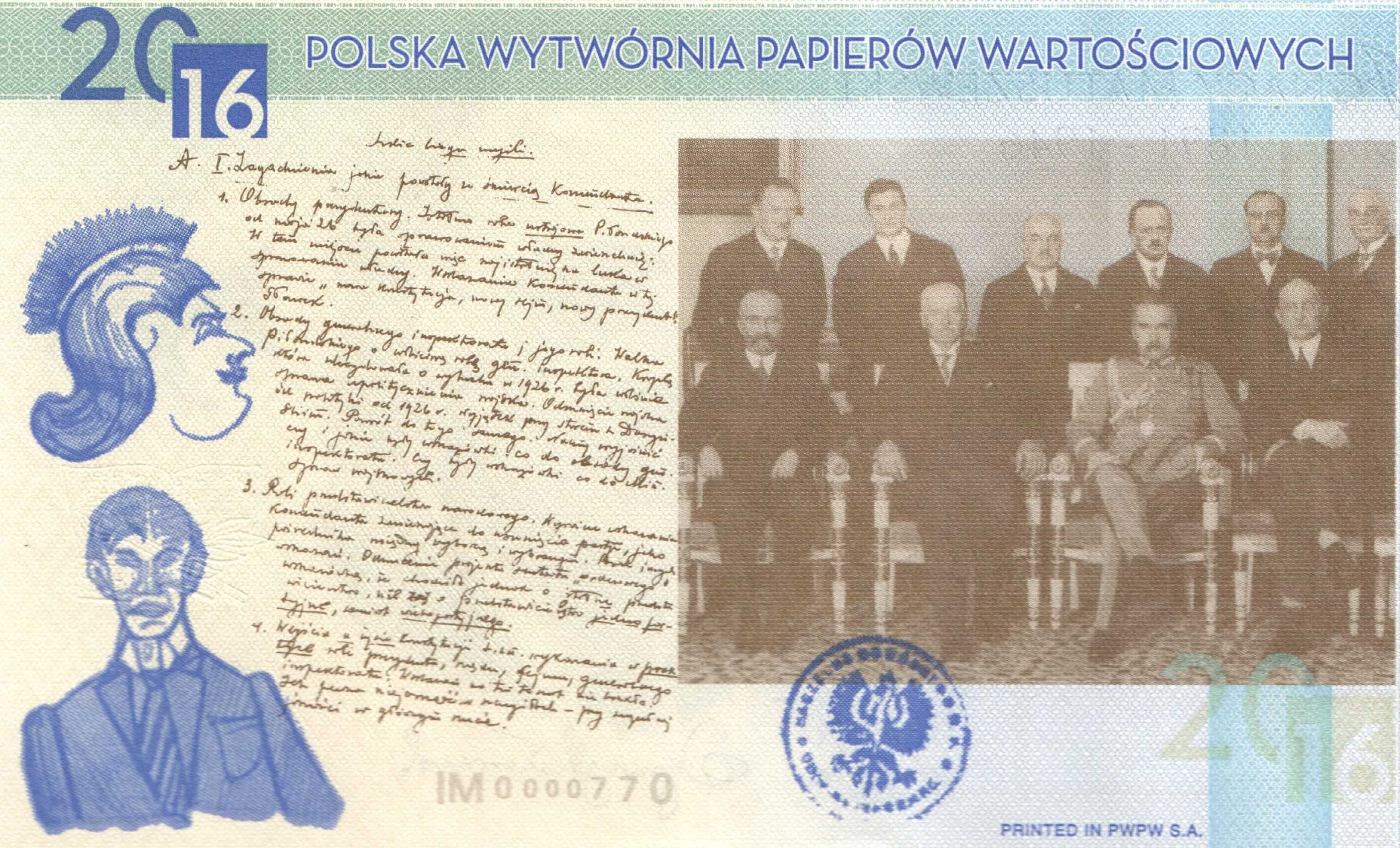 Ignacy Matuszewski 1891--1946 + folder +broszura woj losy pols złota