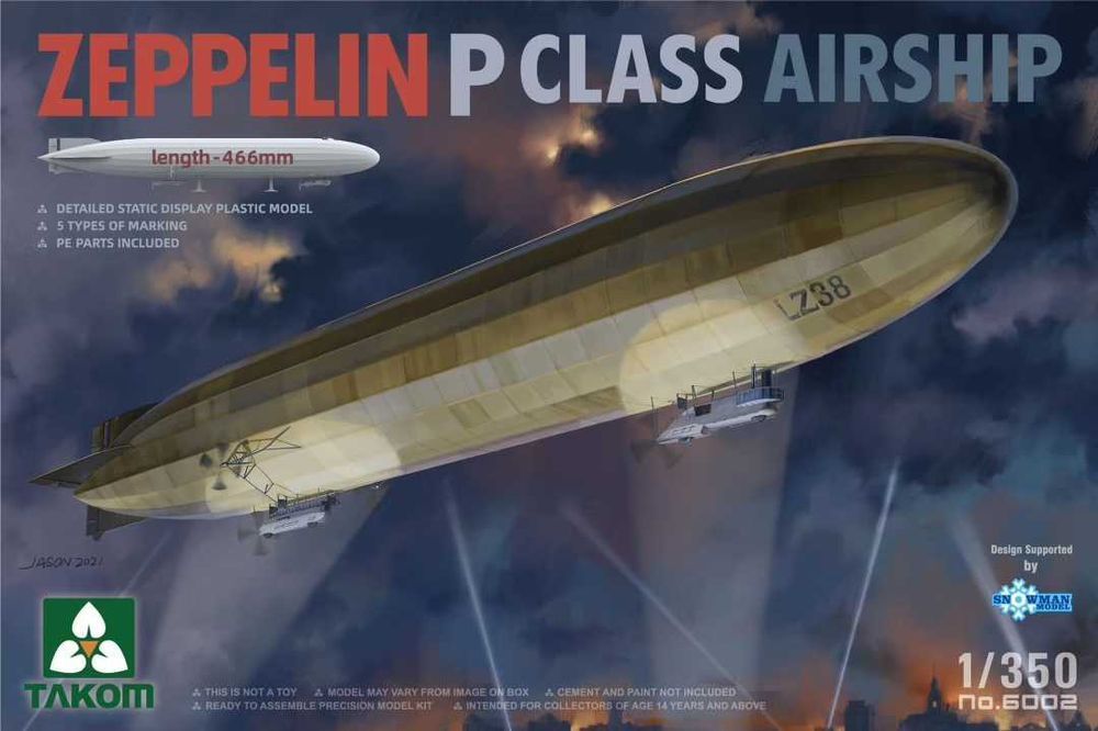 Takom 6002 Zeppelin P Class Airship 1/350  model do sklejania