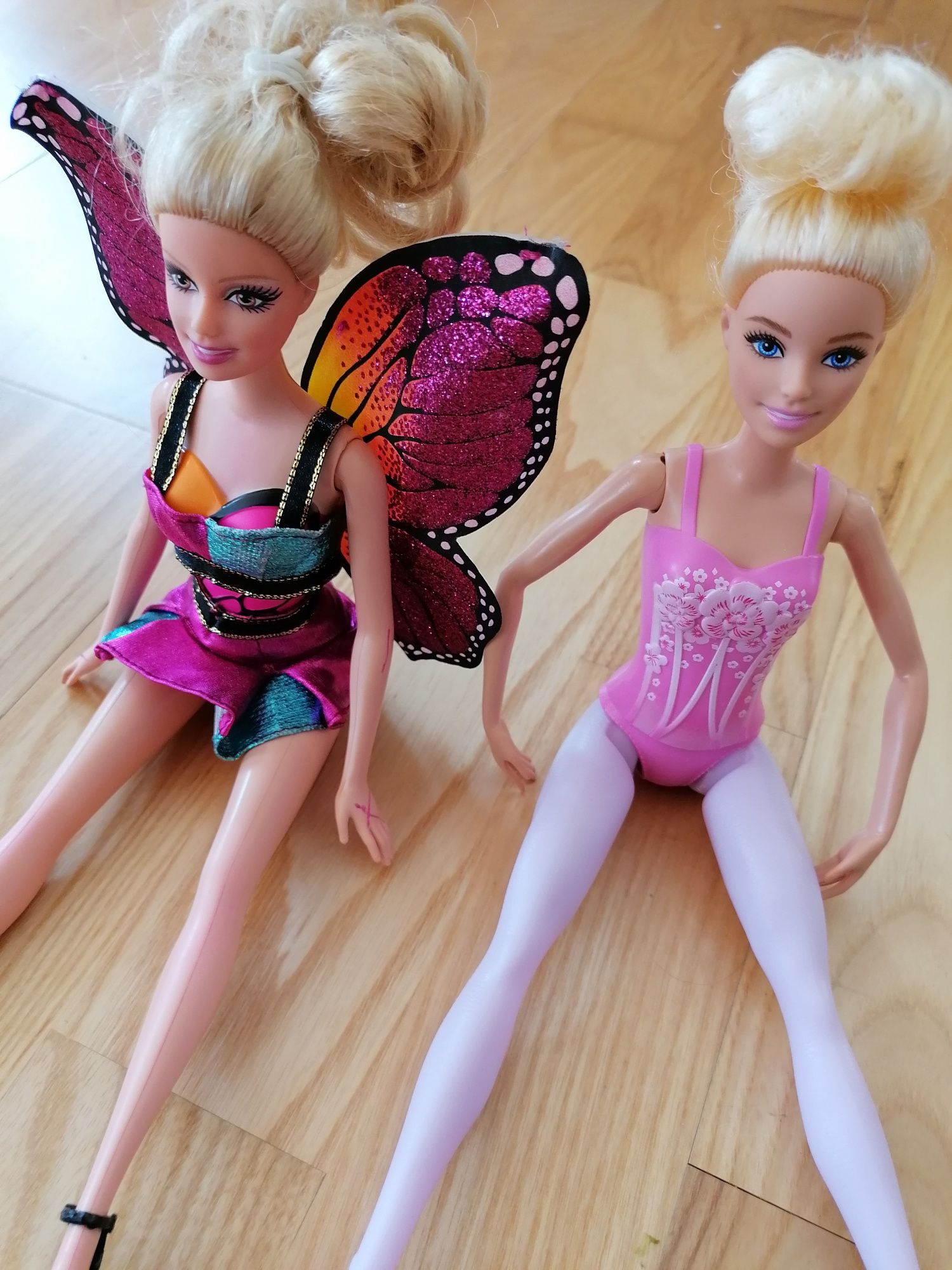 Lalki barbie motyl i baletnica