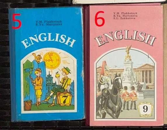 Підручник Англійська мова. English. Плахотник. Полонська 5,6,7,8,9