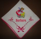 Fralda bordada para menina