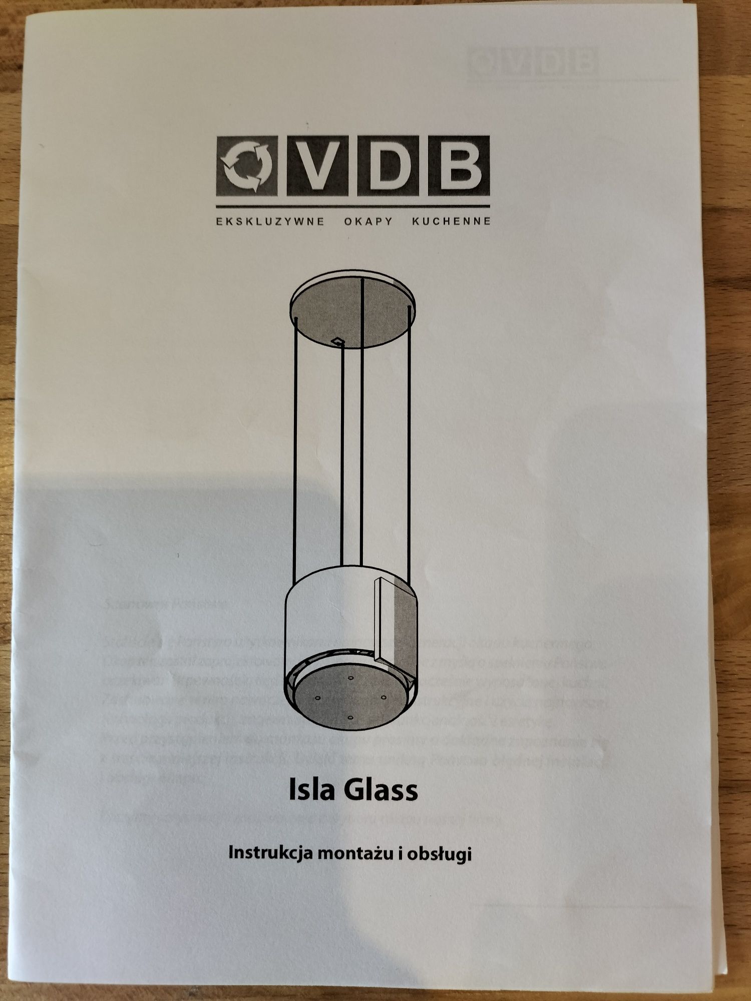 Okap kuchenny VDB Isla Glass