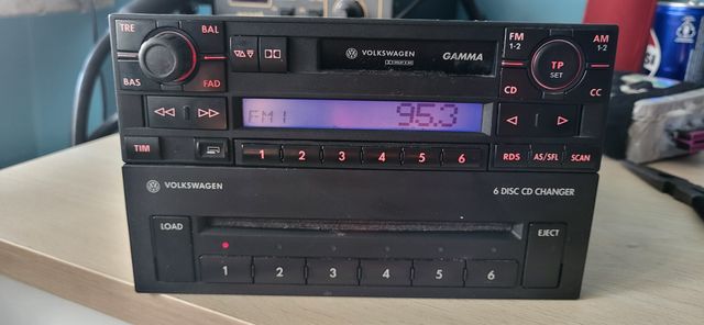 Radio Vw GAMMA + zmieniarka na 6 płyt Golf 4 Bora Passat B5 Lupo Polo