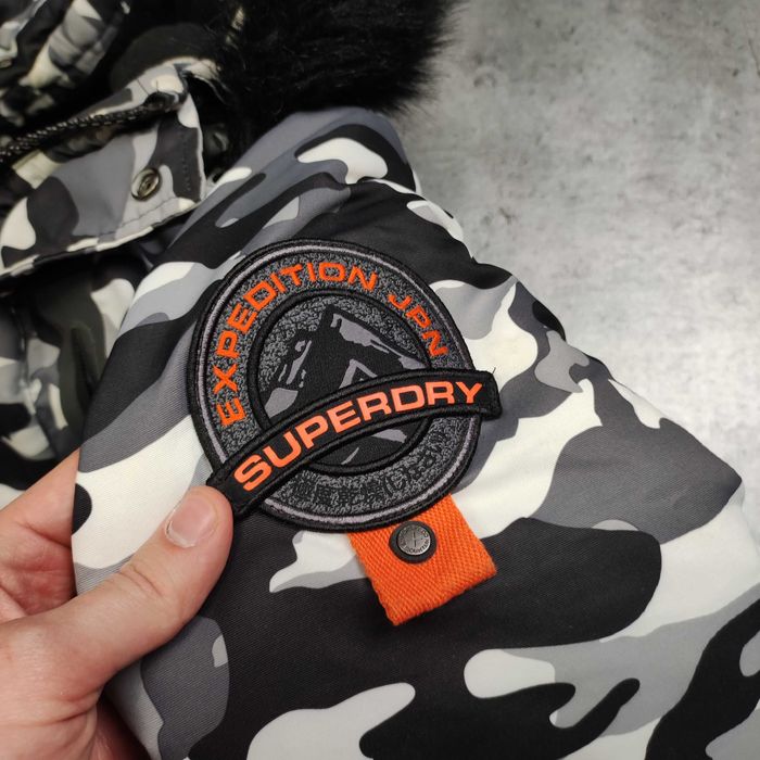 MĘSKA Kurtka Bomberka PREMIUM Zimowa Superdry Expedition Moro Camo