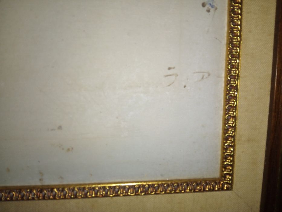 Marinha- assinada S.D. - antiga pintura em óleo sobre tela com moldura