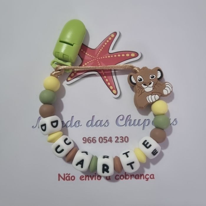 Prende xuxas silicone bebé chupeta