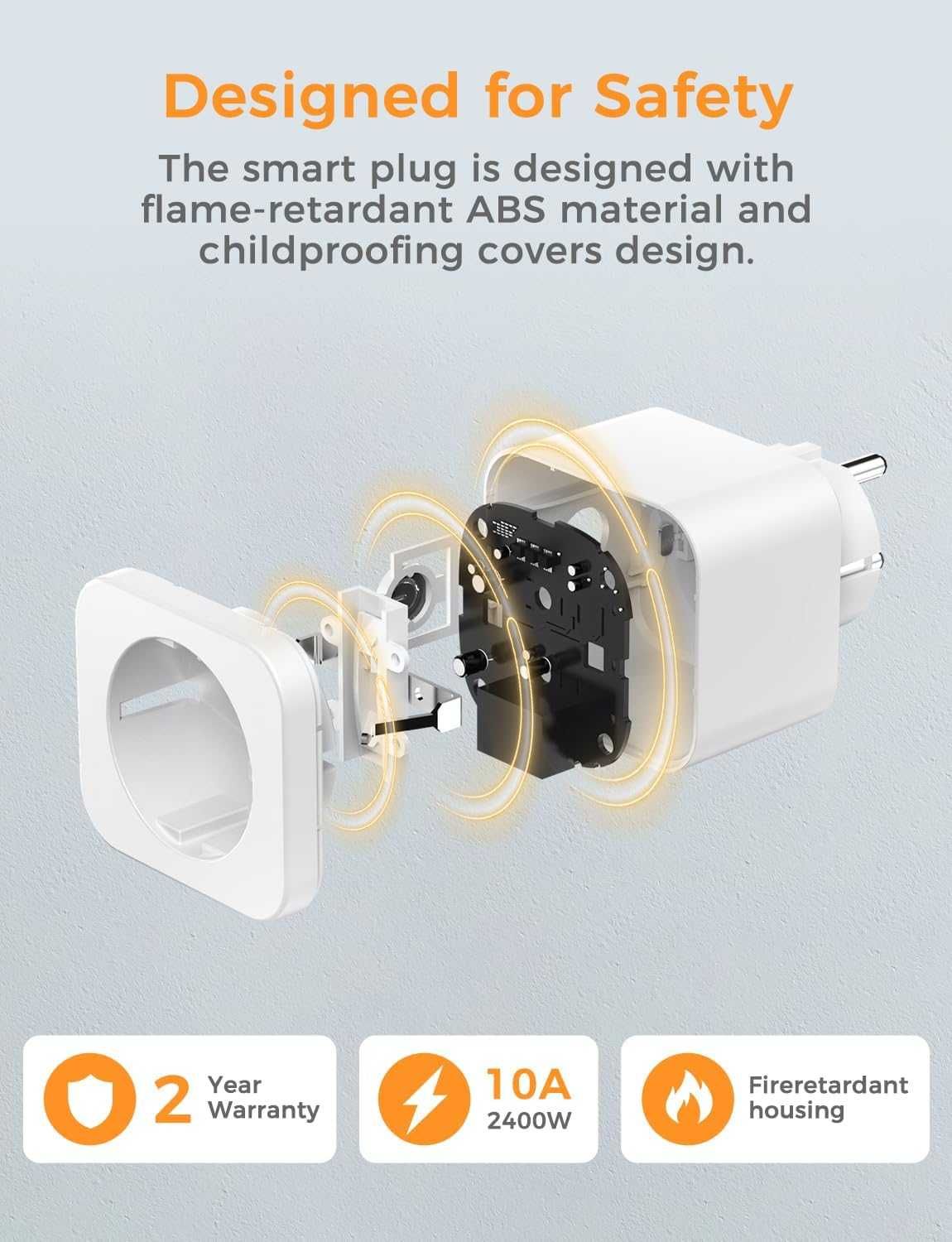 Refoss MSS210W Gniazdko Smart WiFi Plug Alexa sterowane głosem 2szt