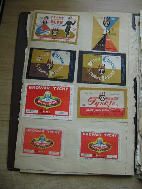 Starocie z PRL Etykiety piwne do wyboru Zestaw 62 sztuki z Tych z PRL