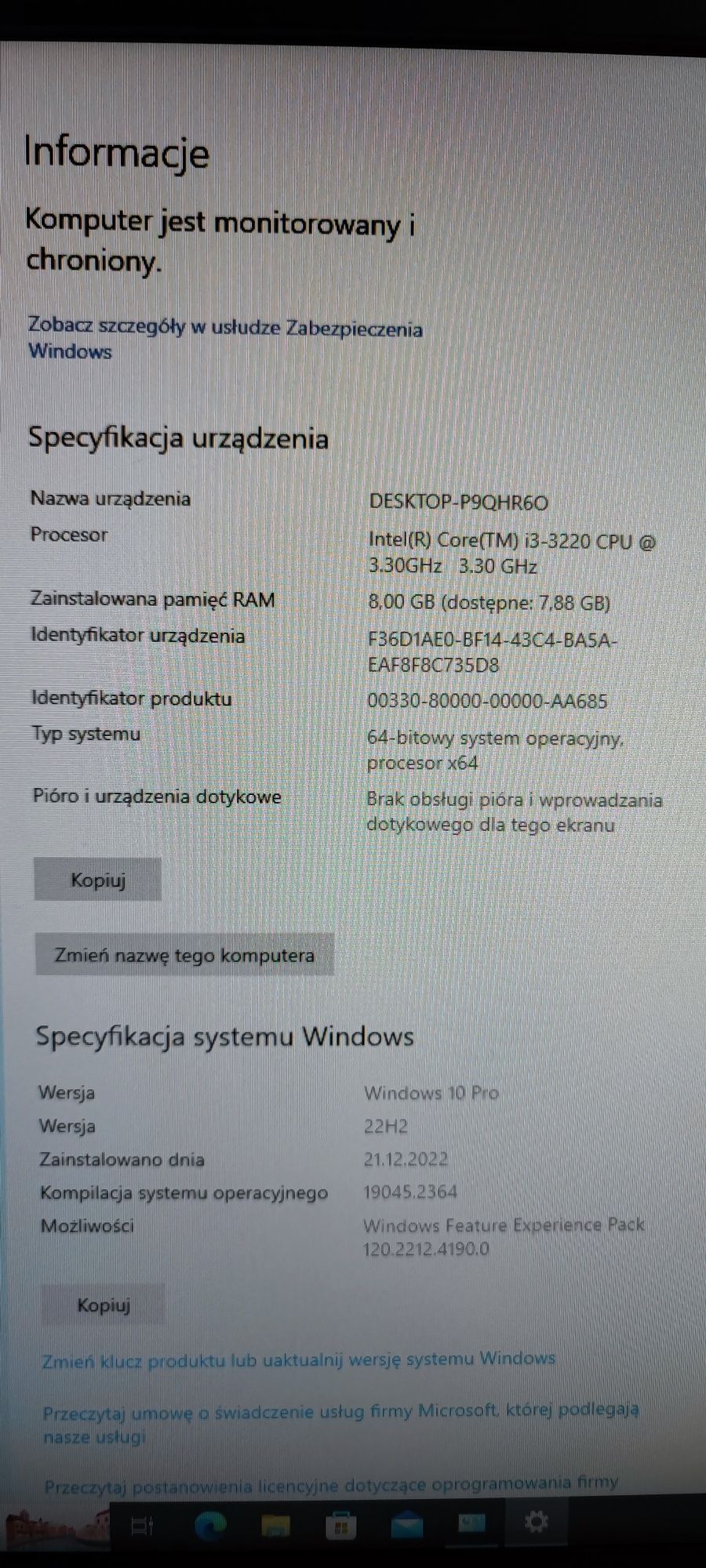 Komputer AIO HP Compaq Pro 6300 Windows 10