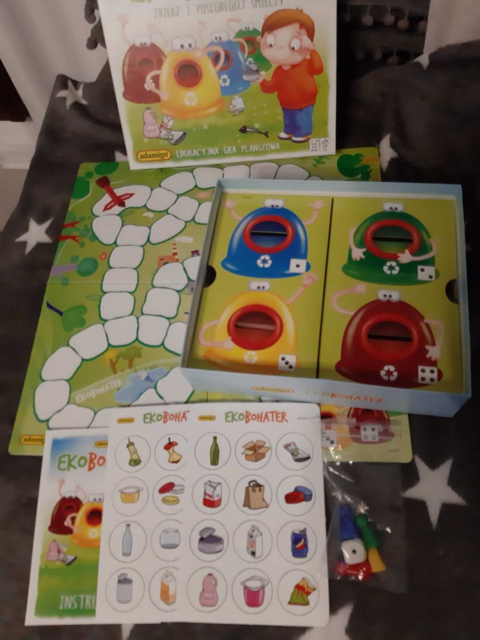 Gra ekobohater, edukacyjna gra planszowa, produkt polski
