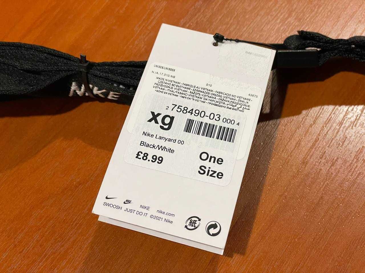 Nike training lanyard n.ia.17.010 шнурок ремінець ключниця оригінал