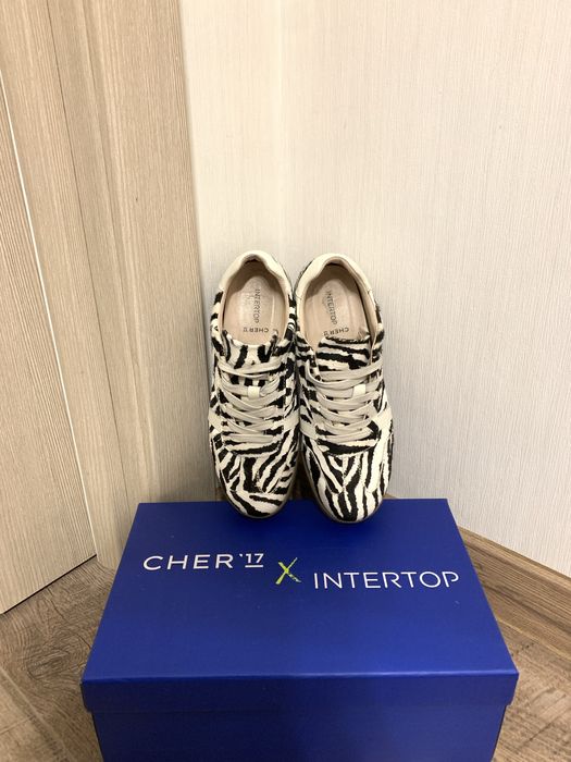 Cher ’17 Intertop Кеди шкіряні з анімалістичним принтом, тренд сезону