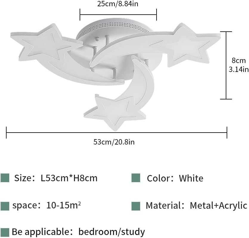 Lampa LED sufitowa dziecko gwiazdy 54cm