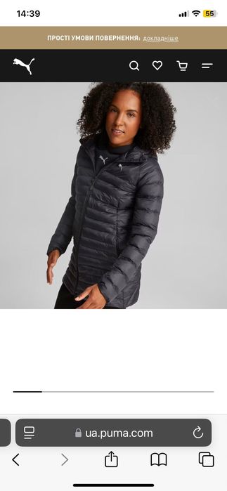 Пальто  женское puma черное