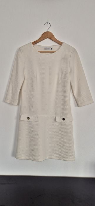 Elegancka biała sukienka tunika M