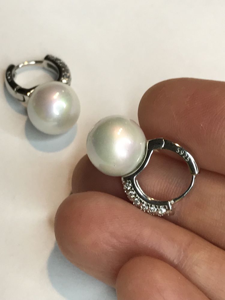 Kolczyki srebro 925 z perelkami #kolczyki925
