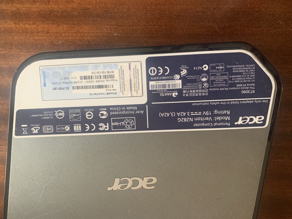 Komputer acer vertion N282G
