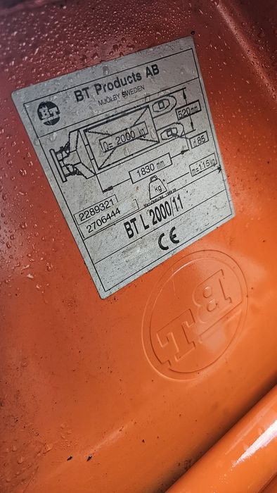 Wózek paletowy paleciak długi dl.wideł  1600 mm udźwig 2000 kg