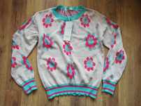 Sweter sweterek w kwiatki lemonada projekt runway XS S M Unikat wiosna