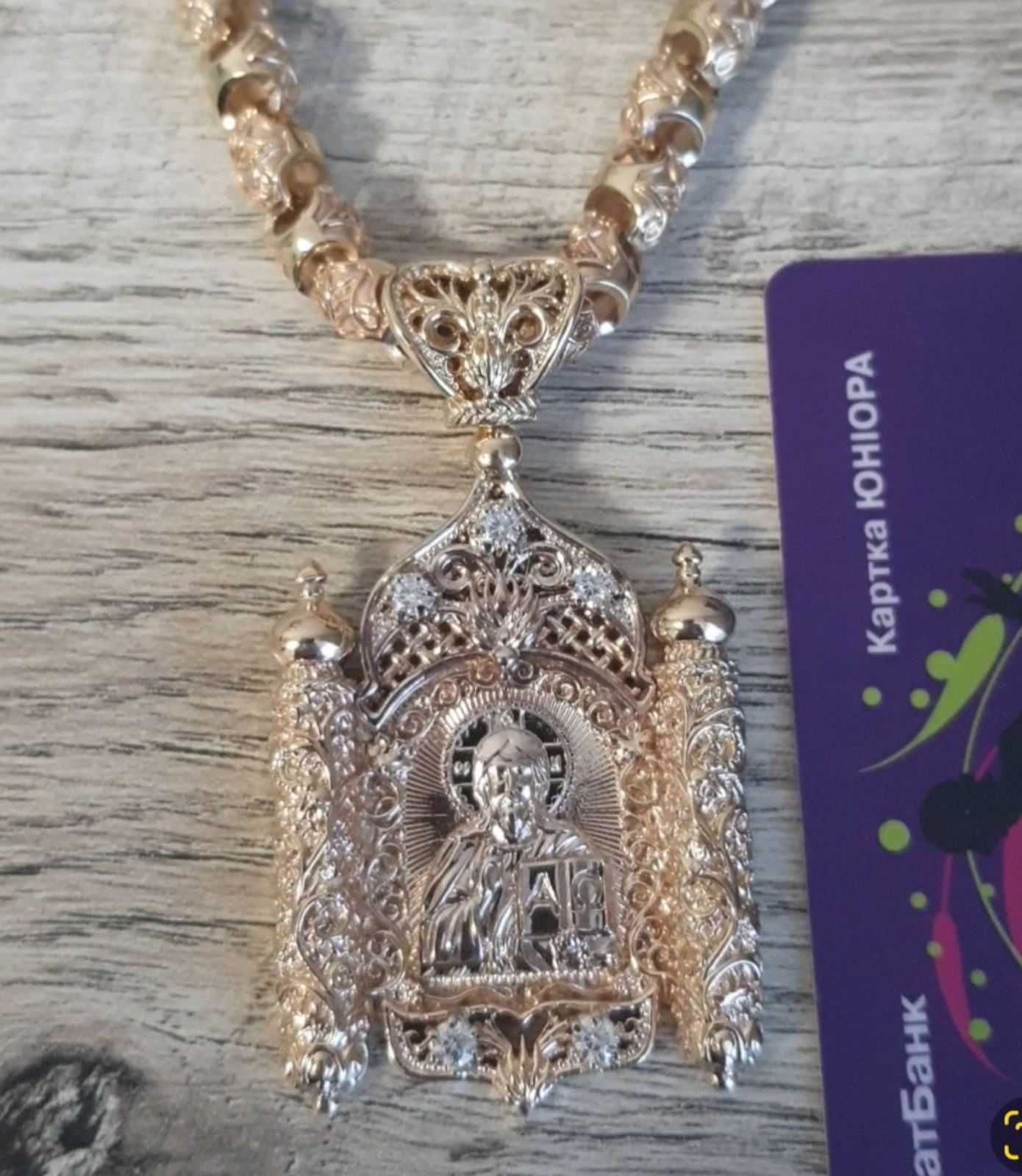 Золотая цепь 150 грамма с бриллиантами 0.60 ct.
