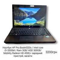 Ноутбук HP Pro Book 4320s Intel core i3-3500m Ram 3GB HDD 300GB