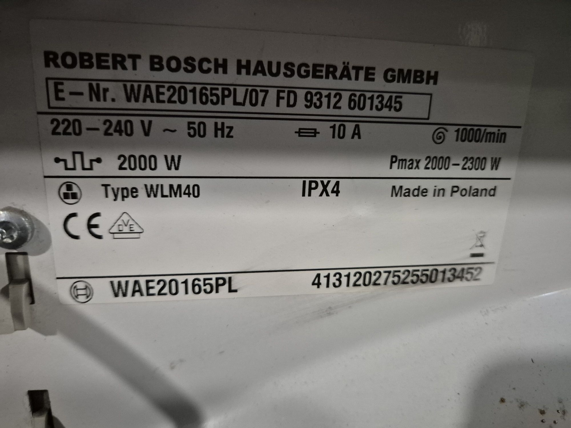 Pralka Samsung WF80F5E3W2W sprawna oraz Bosch max 7sprawna